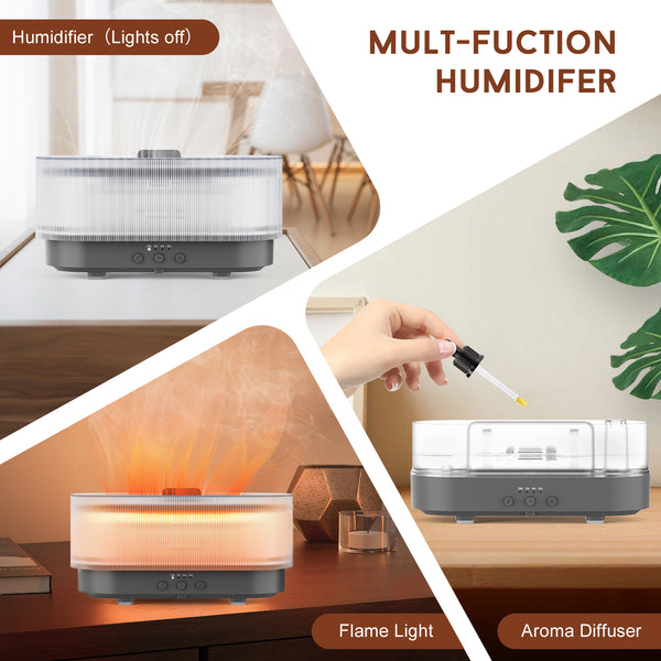 300ML Aromatherapy Flame Light Humidifier