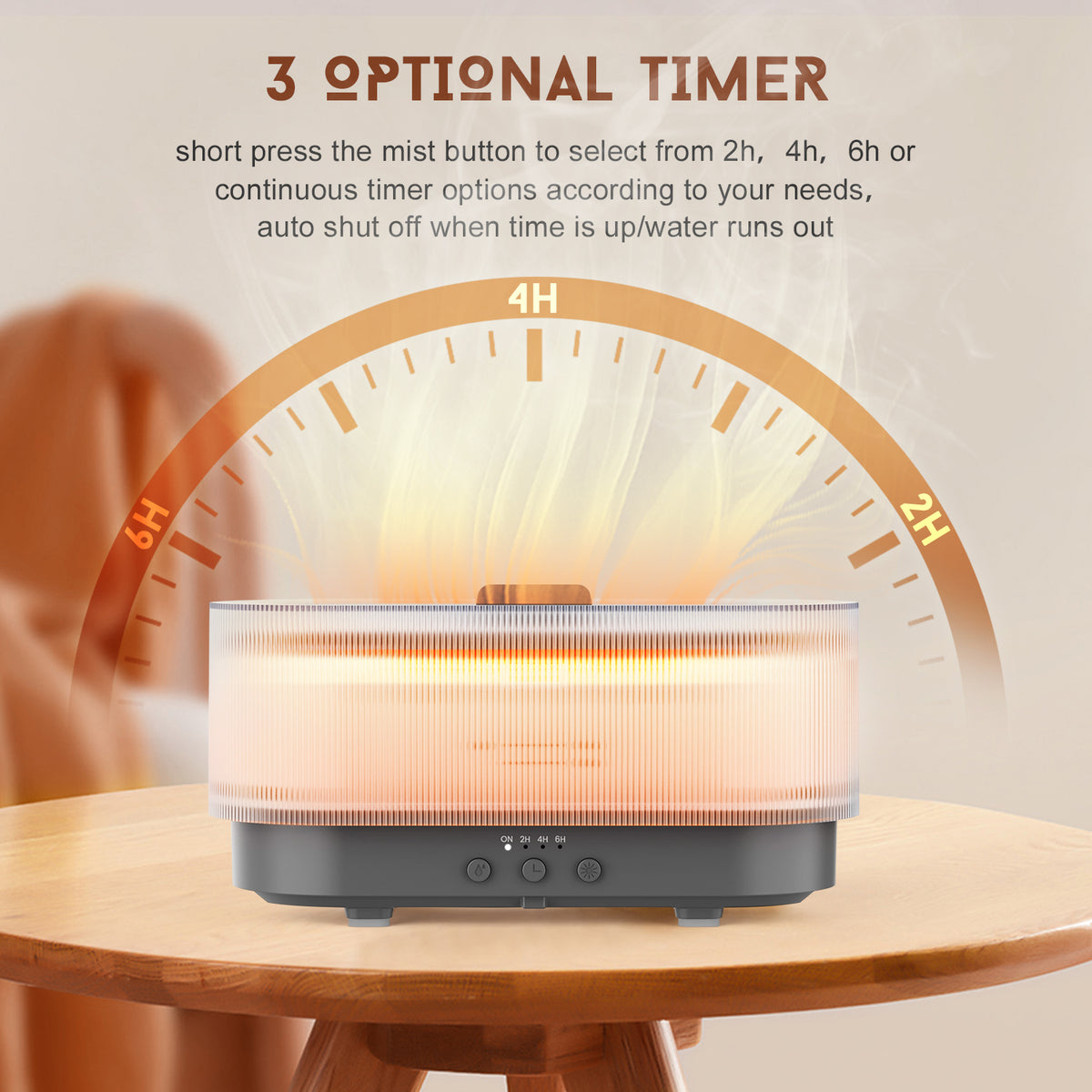 300ML Aromatherapy Flame Light Humidifier