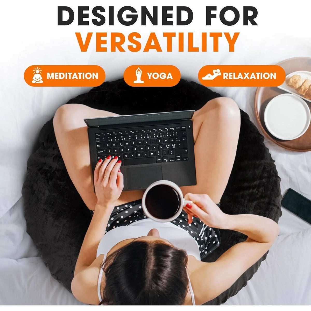 32” Round Meditation & Yoga Cushion