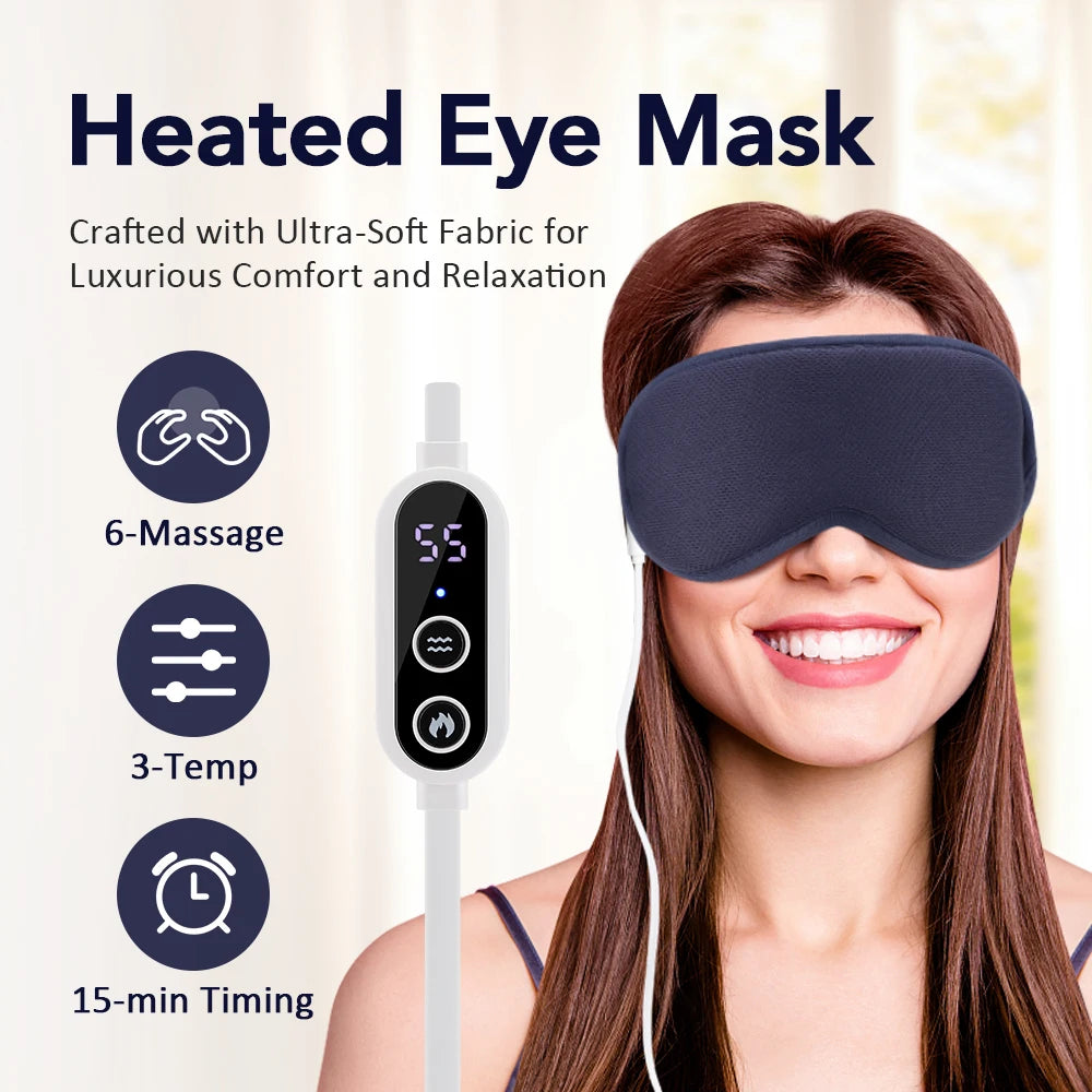 Heated Eye Mask with Vibration Massage