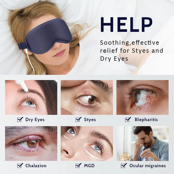 Heated Eye Mask with Vibration Massage