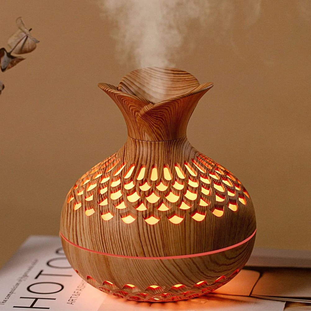 300ML Wood Grain Aromatherapy Humidifier