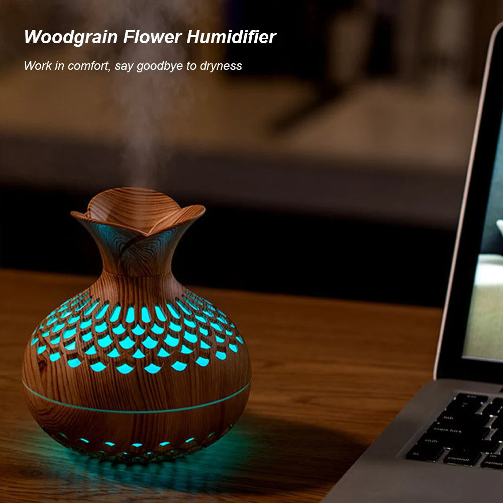 300ML Wood Grain Aromatherapy Humidifier
