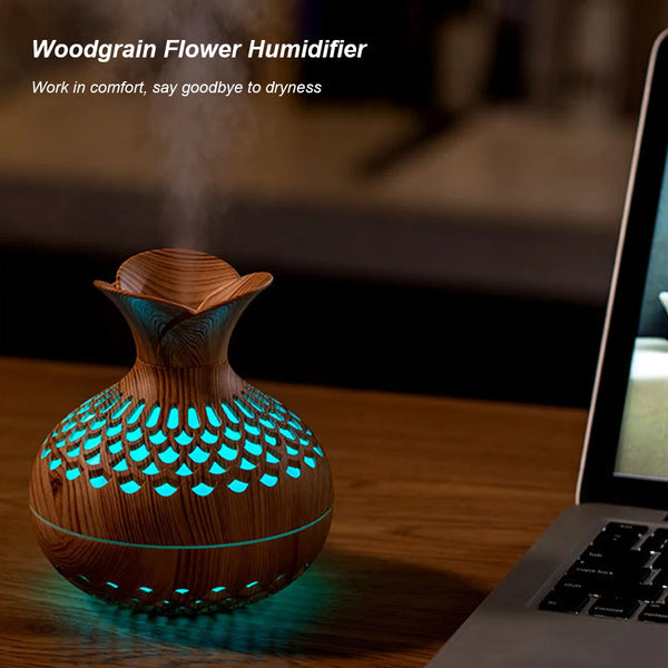 300ML Wood Grain Aromatherapy Humidifier