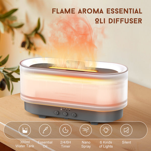 300ML Aromatherapy Flame Light Humidifier