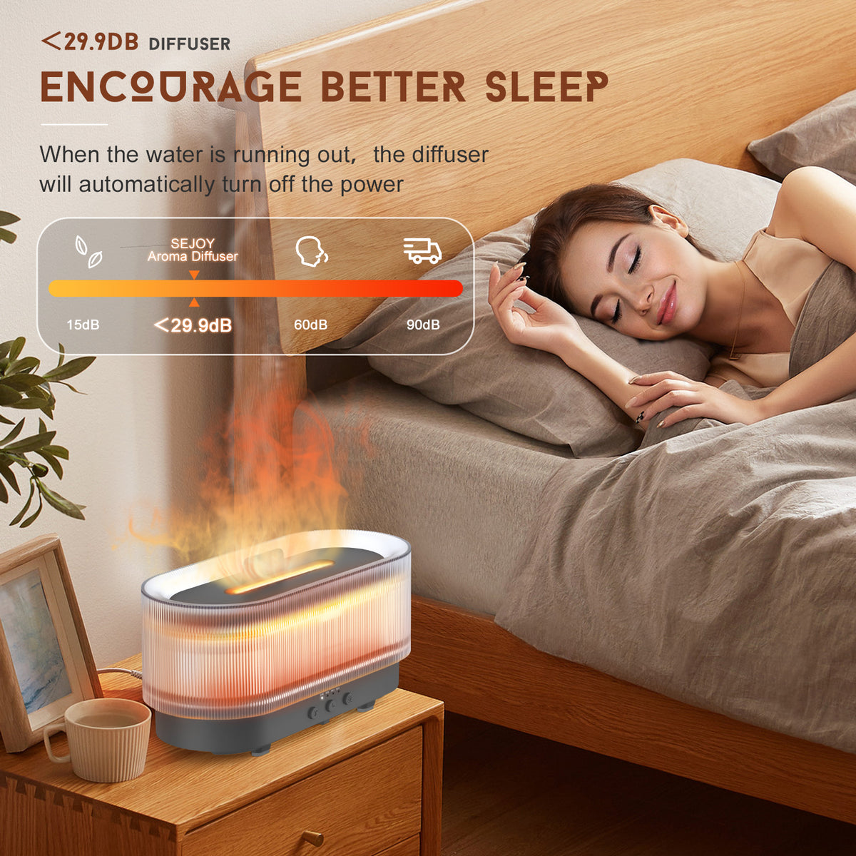 300ML Aromatherapy Flame Light Humidifier